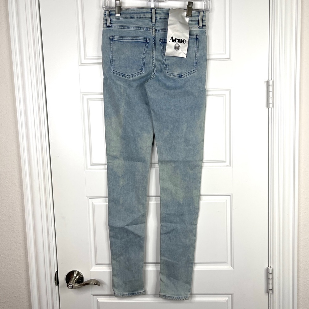ACNE STUDIOS Skin 5 Silver Blue Jeans NEW Size 26 - Picture 7 of 11